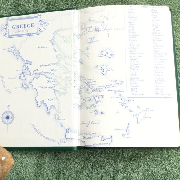 Greek Cookbook 1963 -Customs &Traditions Map of Greek Islands Wonderful Recipes - Picture 5 of 12